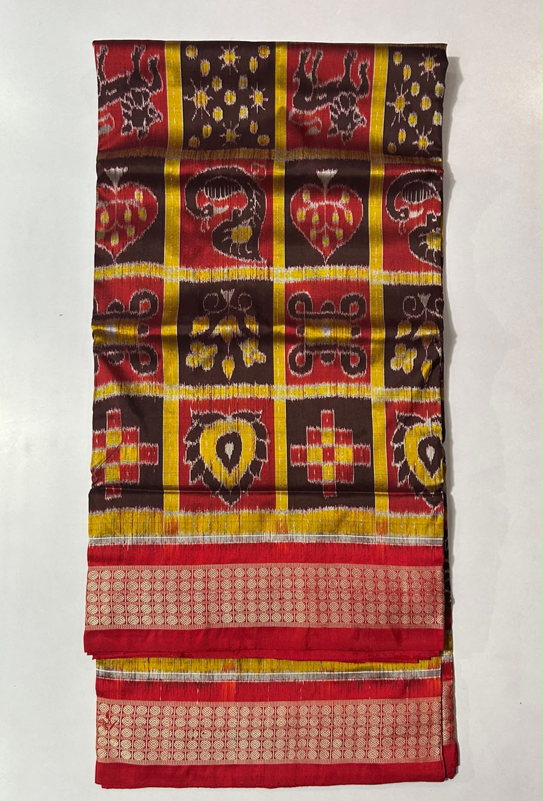 Odisha Handloom Bomkai Special Design Silk Saree from Sonepur