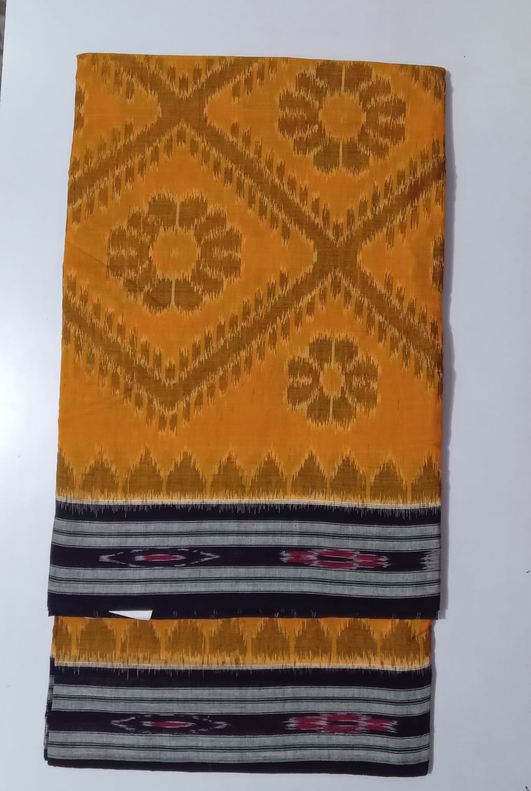 Odisha Nuapatna Handloom Big Fhula Tarabali design Cotton bandha Saree