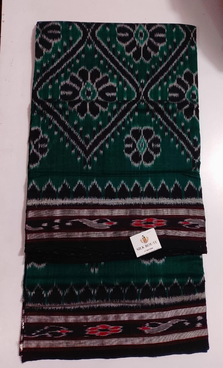 Odisha Handloom Sambalpur Bargarh Ikat Cotton Latest Tarabali design Saree