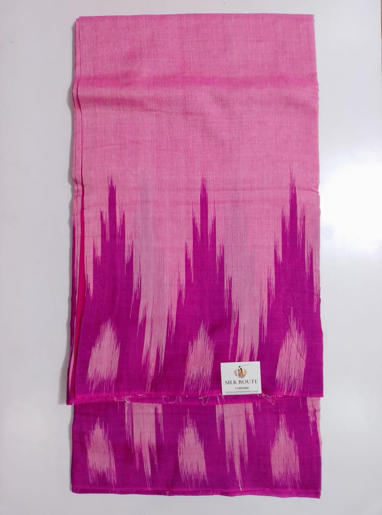 Odisha Handloom Kargil Saree - Single ikat mercerised cotton saree woven in Nuapatna