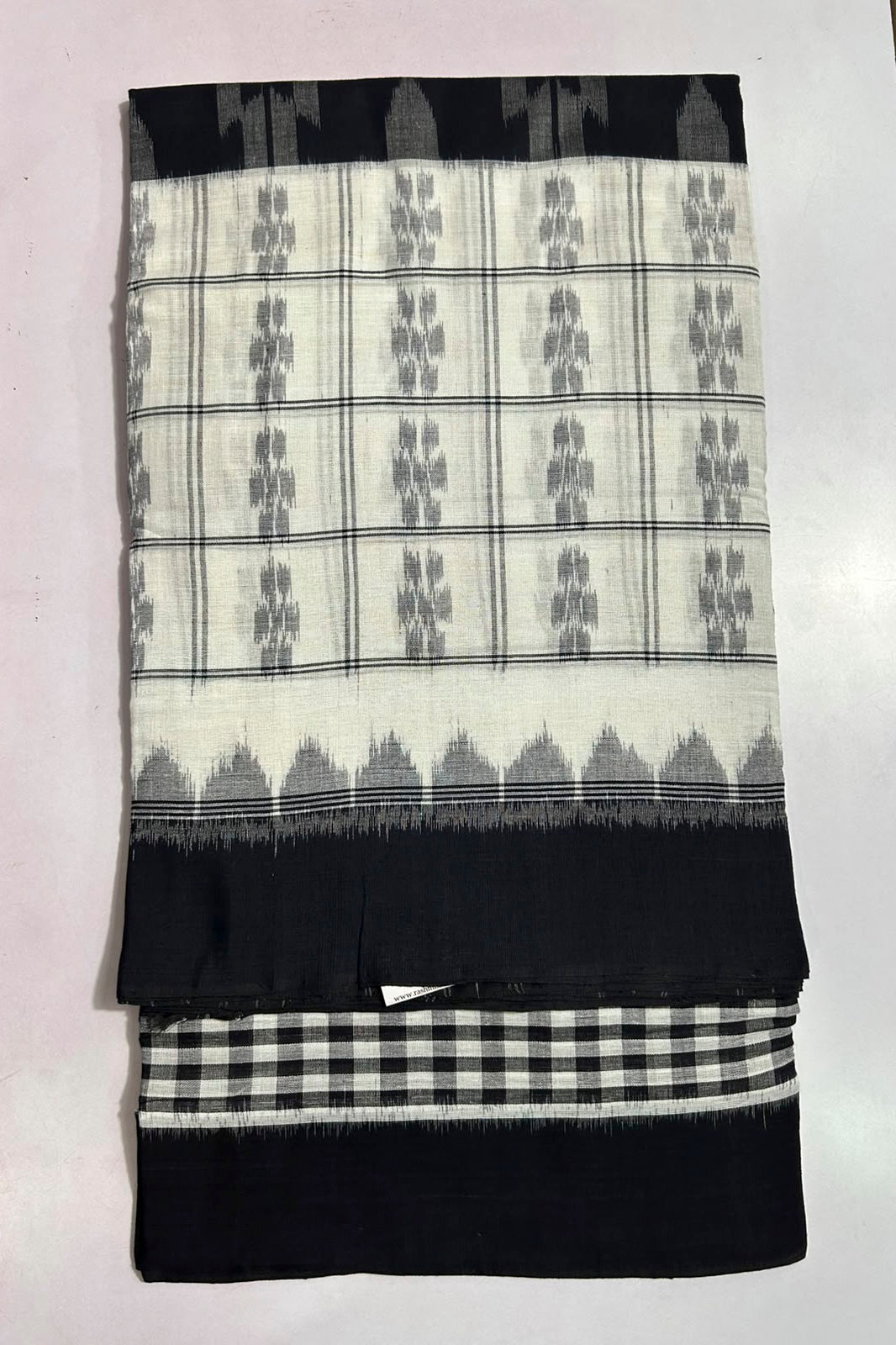 Buy nuapatna handloom pure ikat cotton odisha half half bandha saree