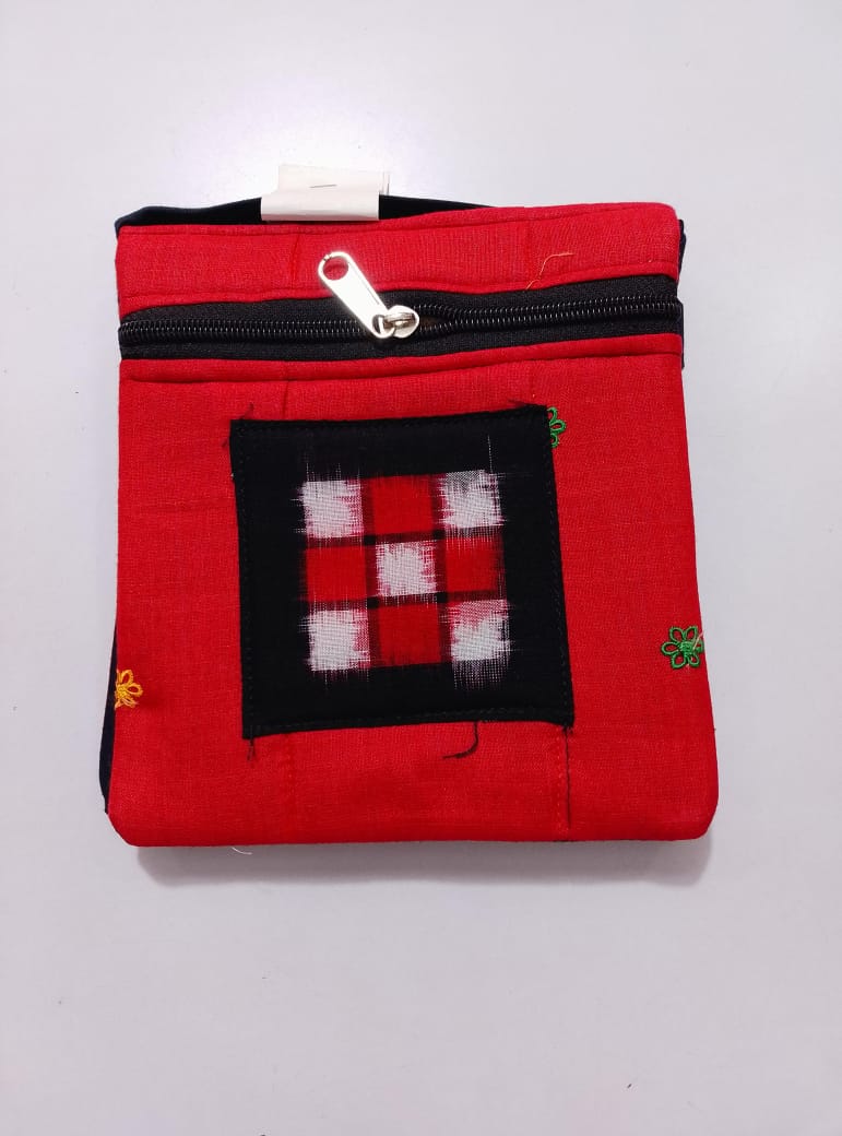 Traditional Handmade handloom Fabric Shoulder Bag for Women with Spacious Storage