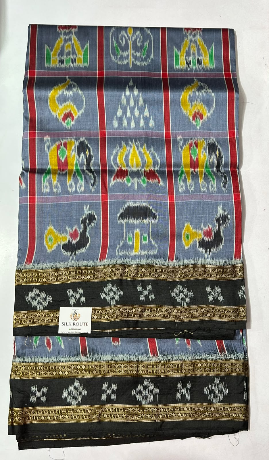 Odisha Handloom Ikkat khandua silk pure pata saree from nuapatna