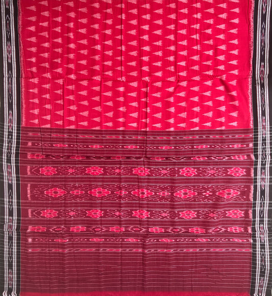 Traditional Odisha Handloom Maniabandha Cotton Saree for puja wear