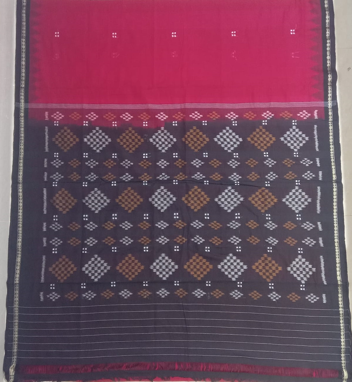 Shop Pure Cotton Nuapatna Odisha Handloom ekphulia Saree from weavers at discounted prices