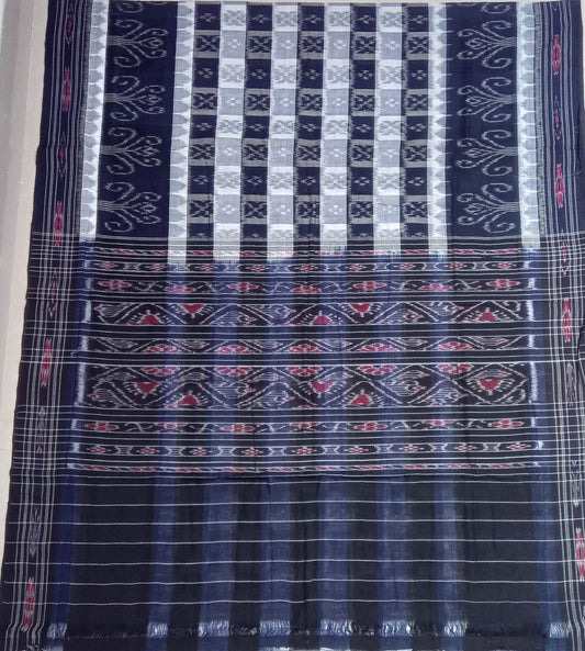 Nuapatana Ikat cotton Saree without Blouse Piece from Odisha Handloom