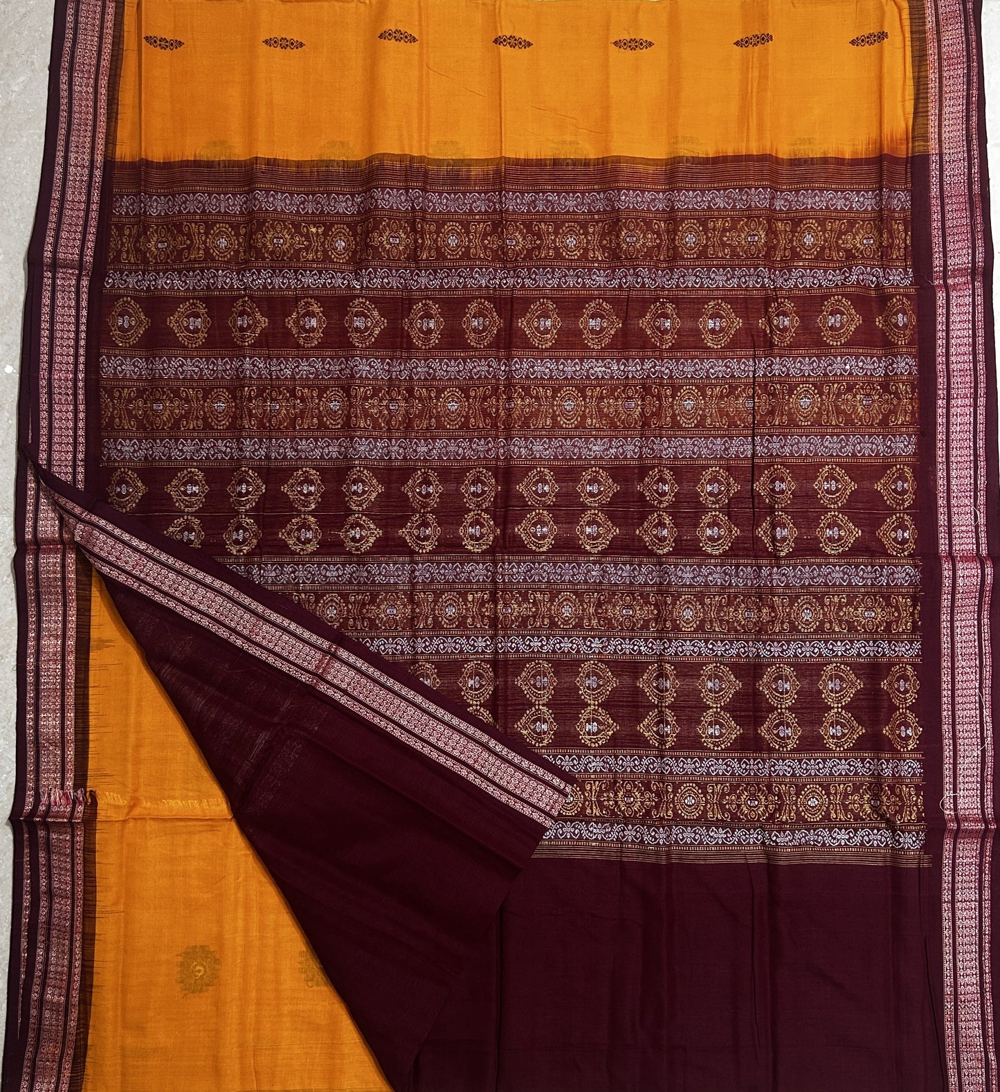 Odisha Handloom Sambalpuri Bomkai Pure Cotton Saree from Sonepur for wedding