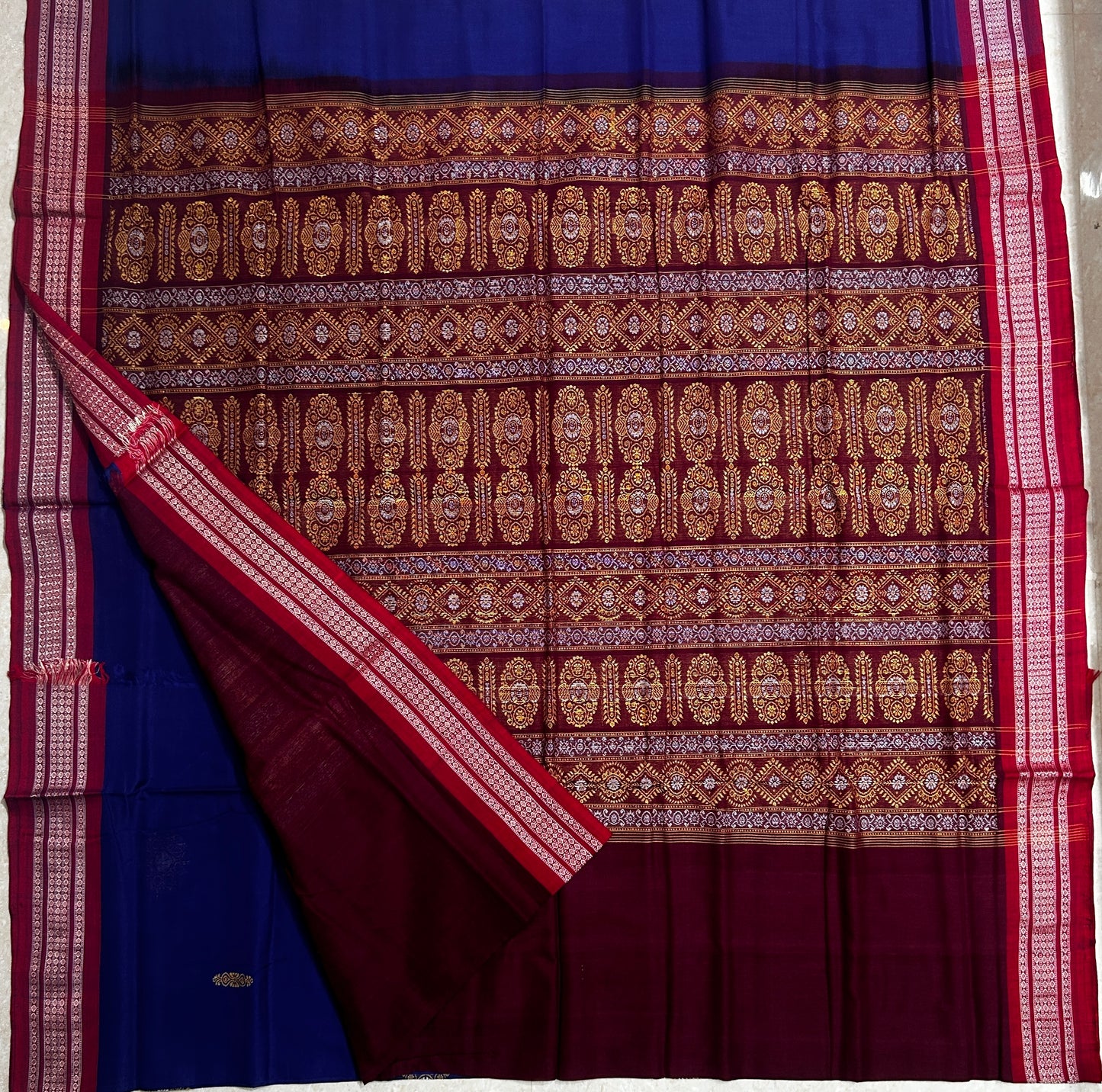 Odisha Handloom Pure Cotton latest design sambalpuri saree for govt women officers