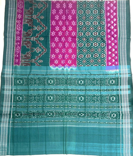 Odisha Handloom Pure sambalpuri bomkai Cotton Bridal Cotton Saree for Gifting