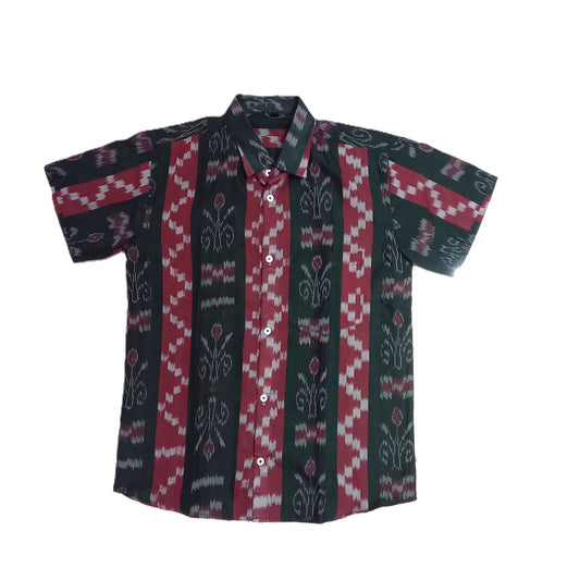 Odisha samabalpuri handloom 100% Cotton pasapalli design half shirt