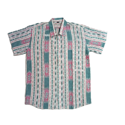 New Design Sambalpuri Odisha Handloom Handwoven Pure Cotton Half Shirt