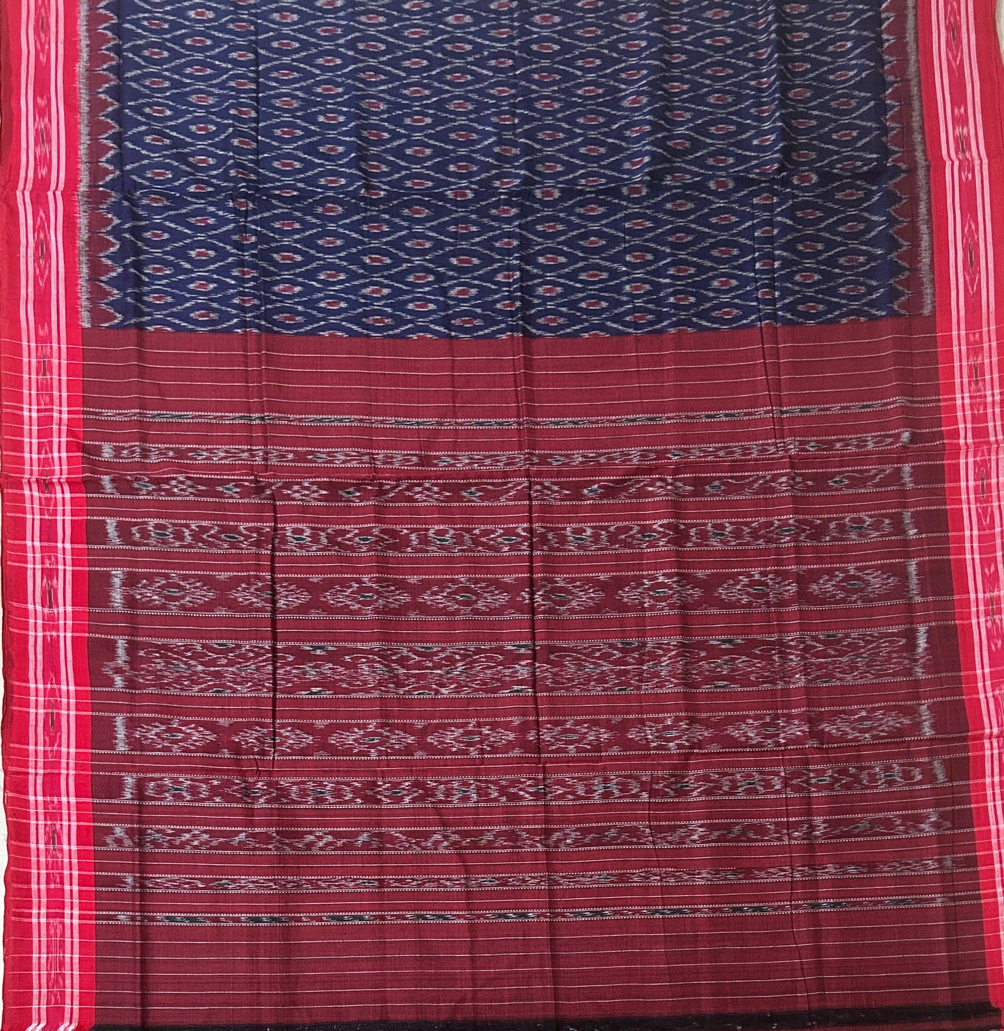 Odisha handloom contemporary motifs woven fine cotton Ikat Bandha cotton saree