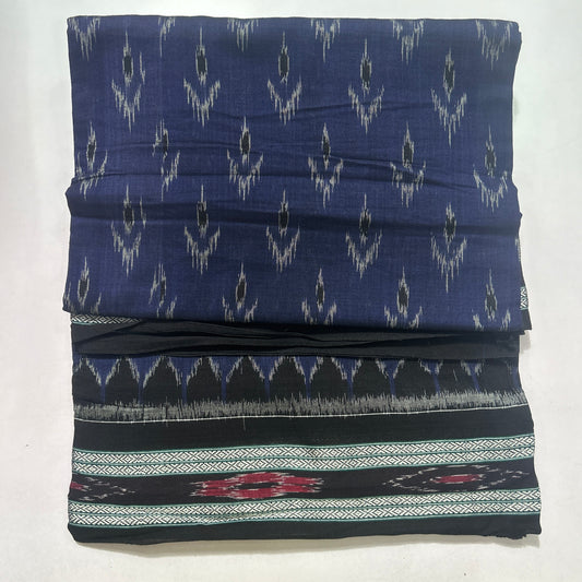 Nuapatana Ikat cotton Saree without Blouse Piece from Odisha Handloom