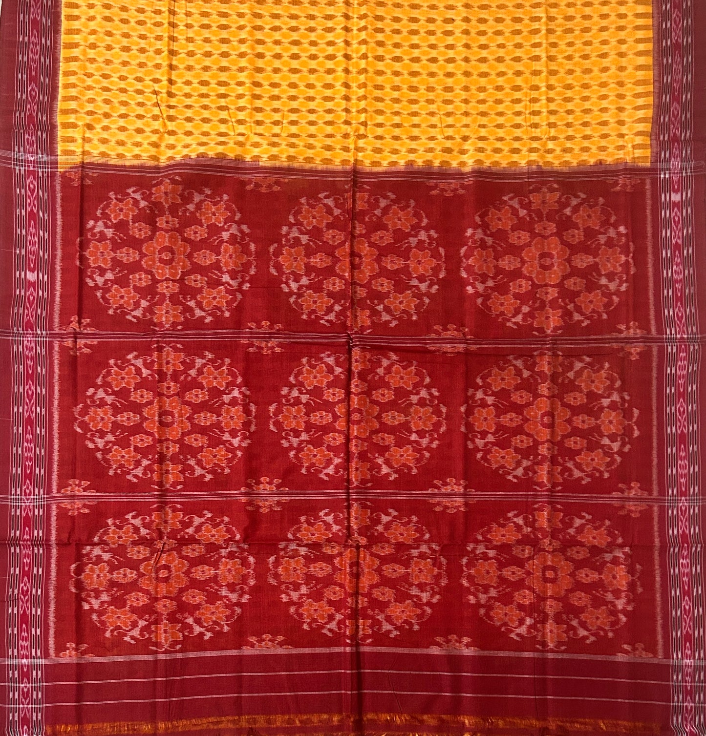 Odisha handloom new ikat design pure cotton handwoven cotton saree for college