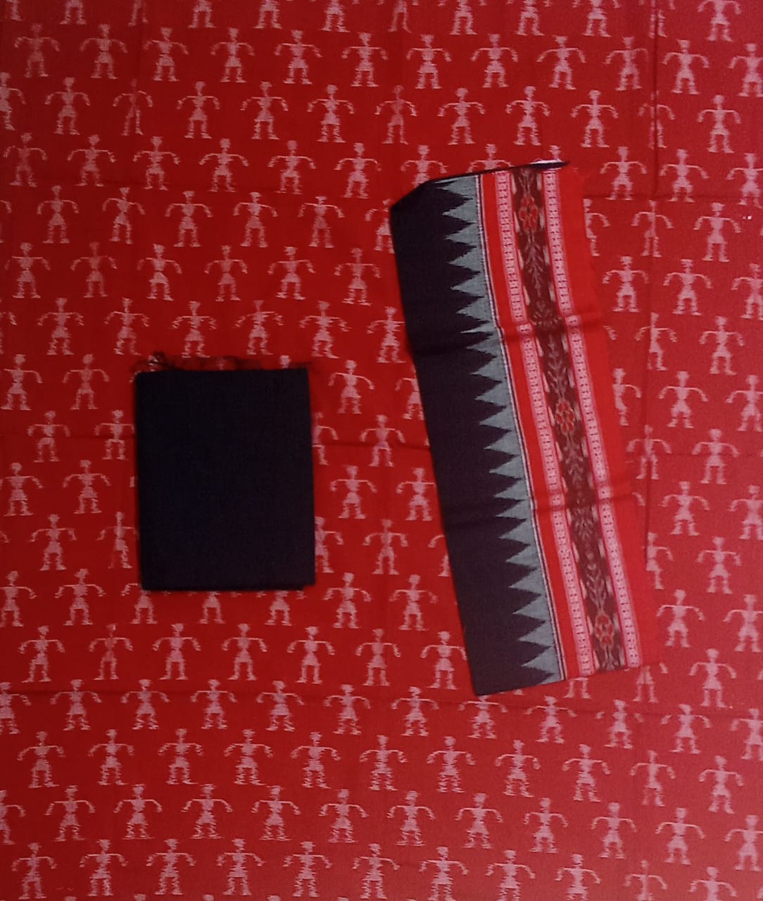 Buy Nuapatna Handloom Bandha Cotton Unstitched odisha Dress Set for Casual Office Wear