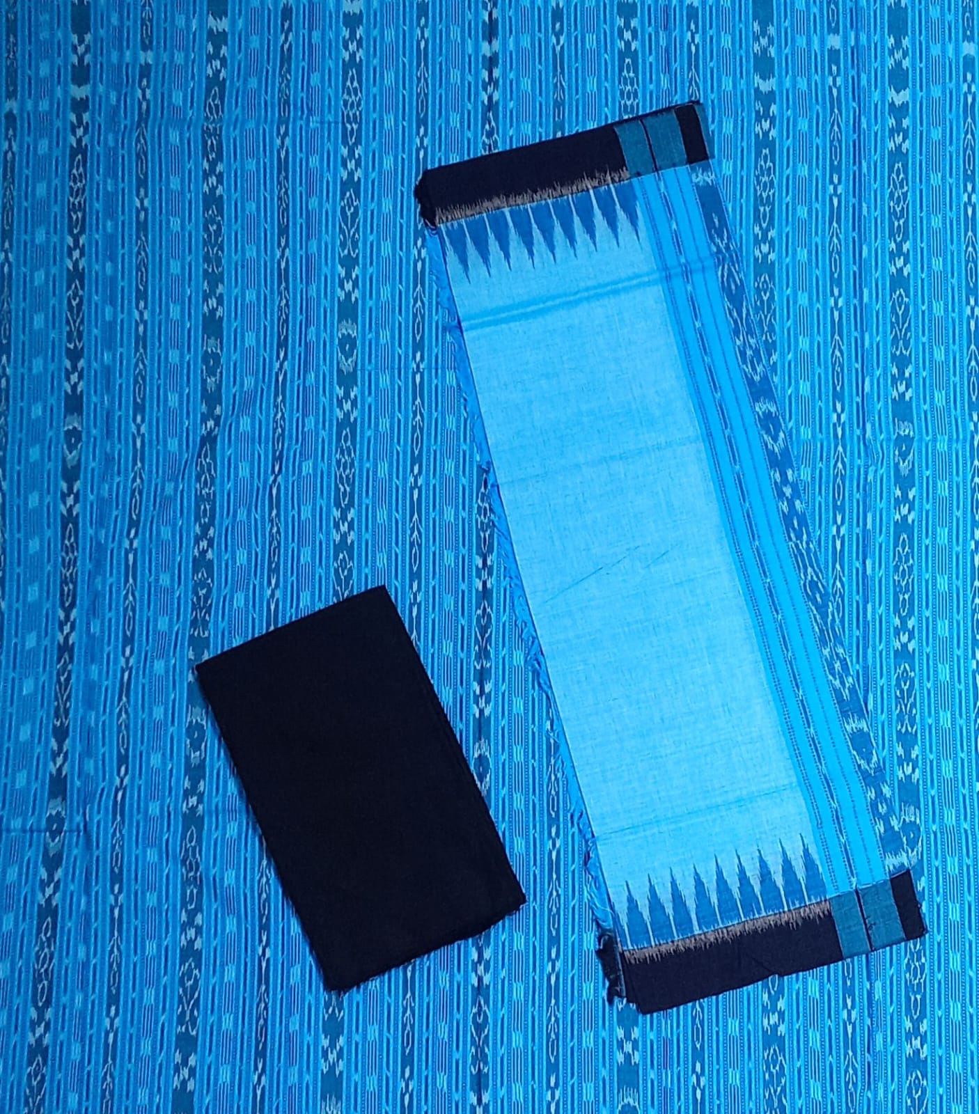 Shop Ikat bandha Odisha Nuapatna Handloom Unstitched Dress Set for School Party