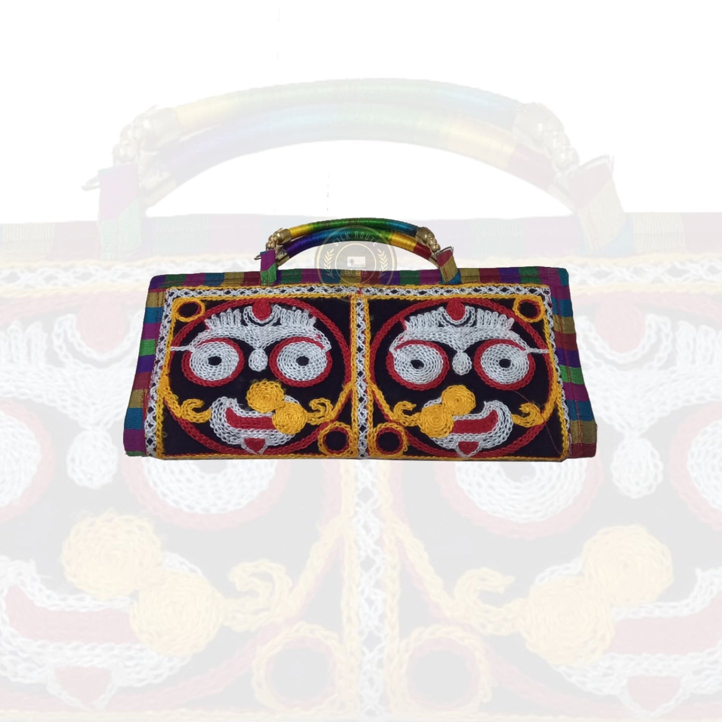 Buy this handicraft Shree Jagannath embroidered hand bag, suitable for casual outings and office use for girls and women.
