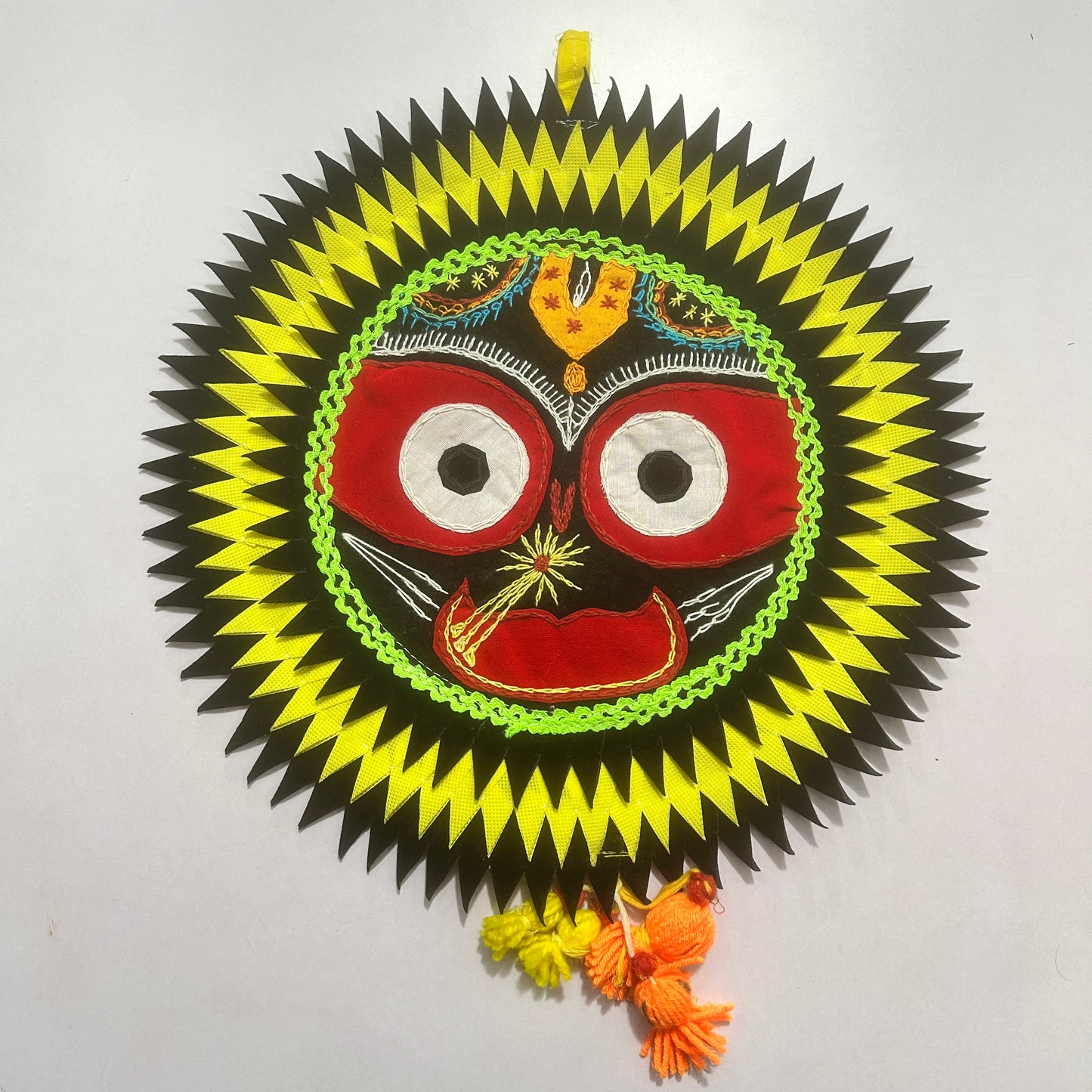 Odisha handicraft Pipili Applique work Lord Jaganath Idol best for Home Decor