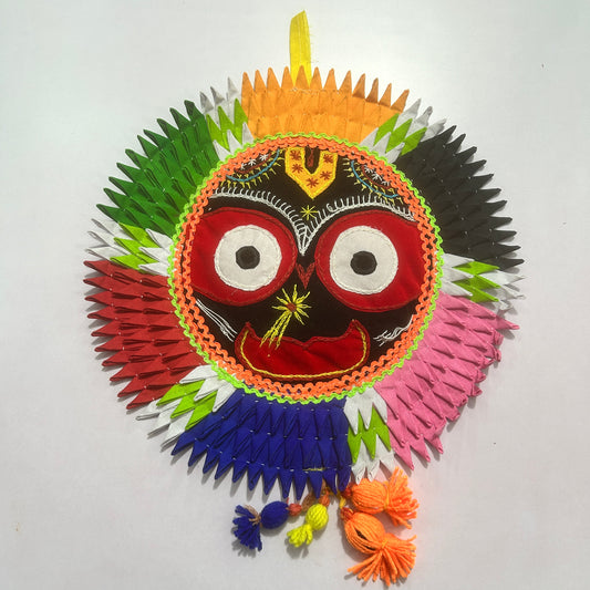 Odisha Handicrafts Pipili Applique work handmade Lord Jagannath Home Decor for Gifting