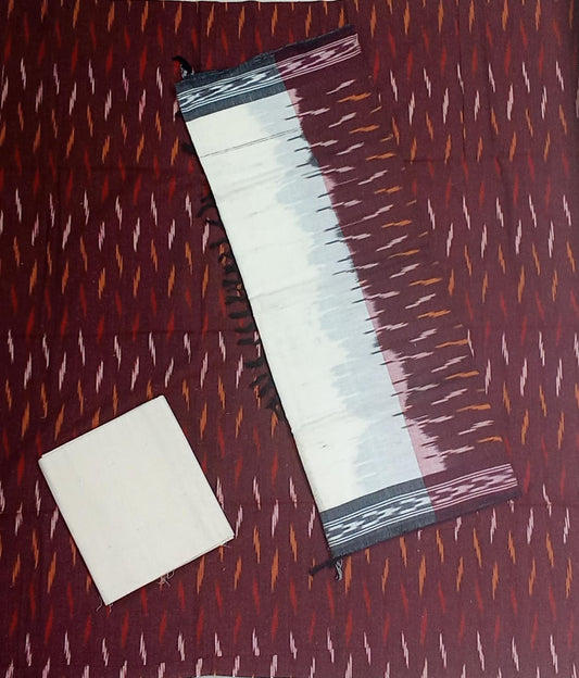 Telengana Pochampally Handloom Ikkat cotton unstitched dress set