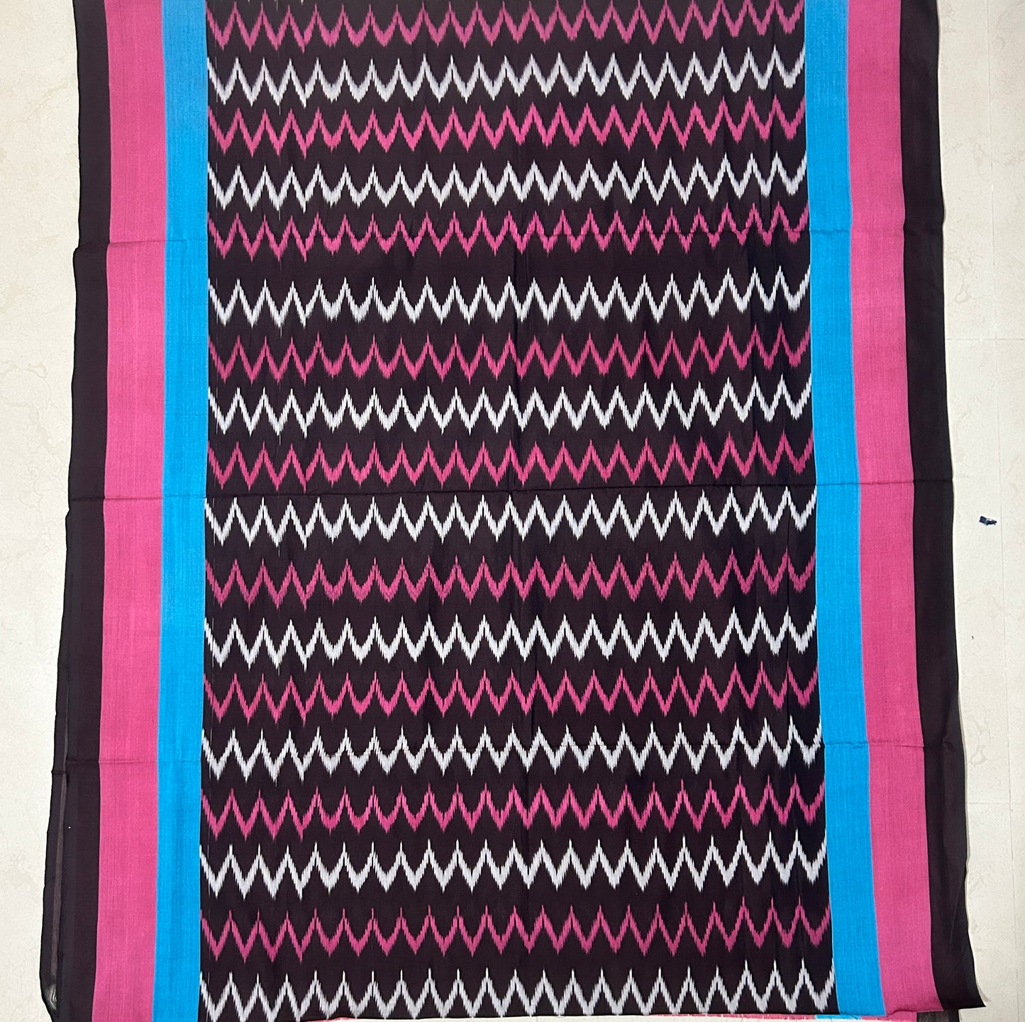 Pochampally Handloom Ikat work Pure authentic geomatric pattern telengana cotton saree