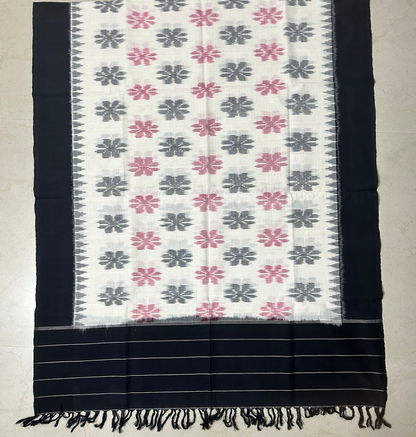 Telengana Handloom Ikat Pochampally Pure Cotton Dupatta