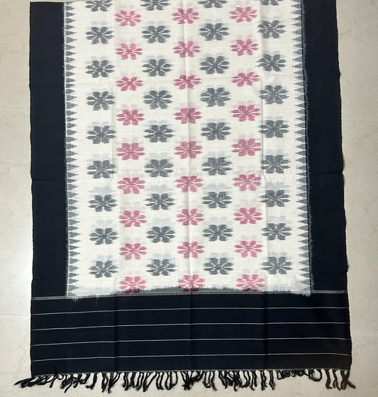 Telengana Handloom Ikat Pochampally Pure Cotton Dupatta