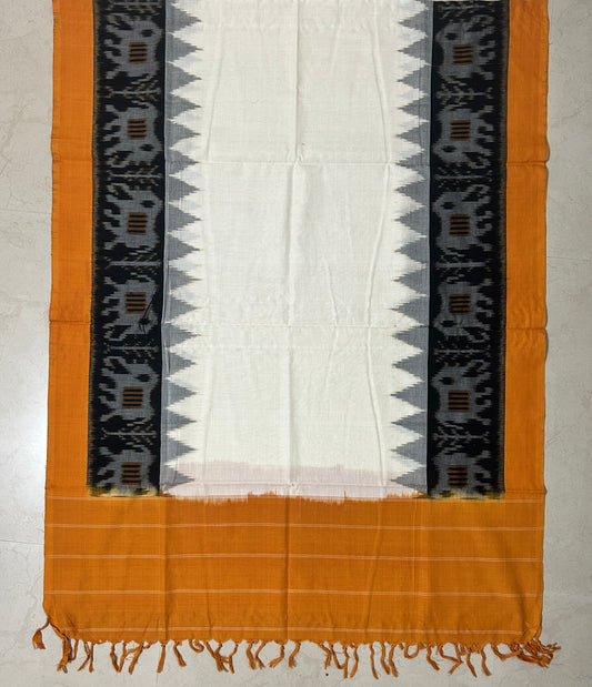 Telengana Handloom Authentic Handwoven Ikat Pure Cotton Dupatta