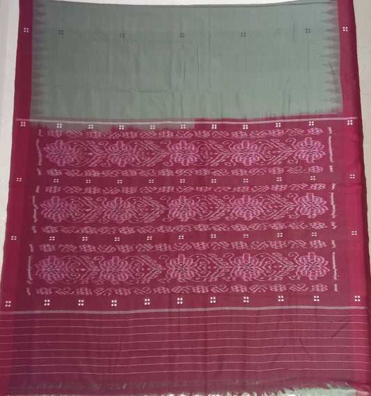 Odisha Cotton handloom Single color body Saree for College Professor and School Teachers