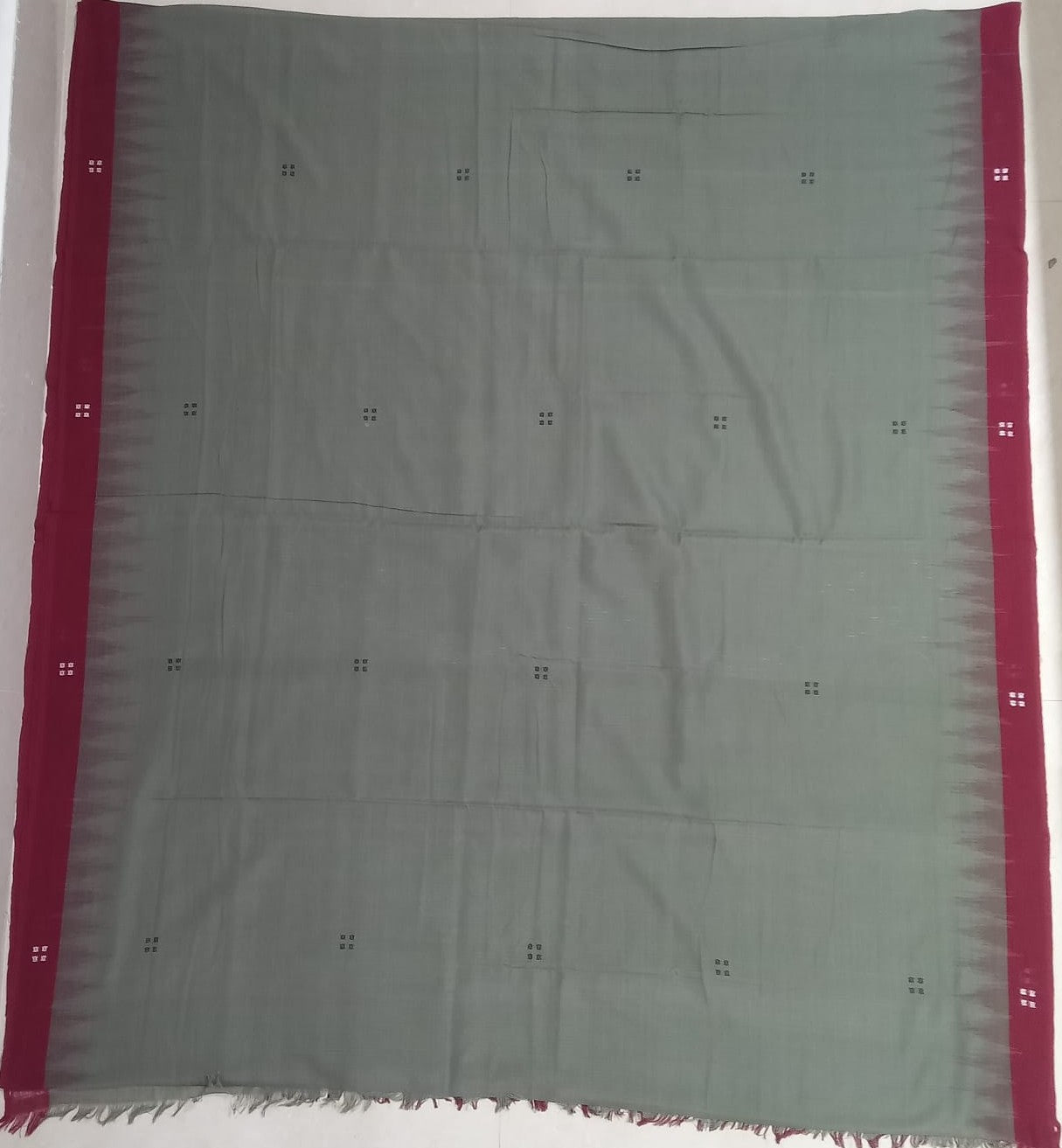 Odisha Cotton handloom Single color body Saree for College Professor and School Teachers