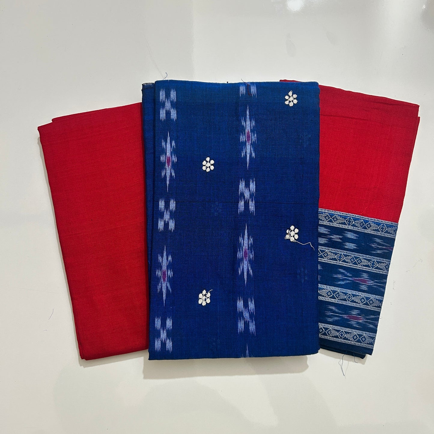 Odisha Handloom Nuapatna handloom Patchwork unstiched cotton dress set