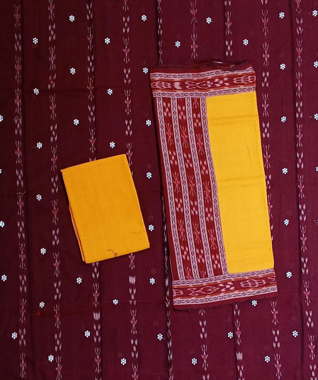 Odisha Nuapatna cotton bandha work handloom unstitched dress set