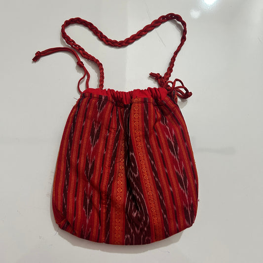 Odisha handloom women's handmade Potli cotton Bag for Temple Visit
