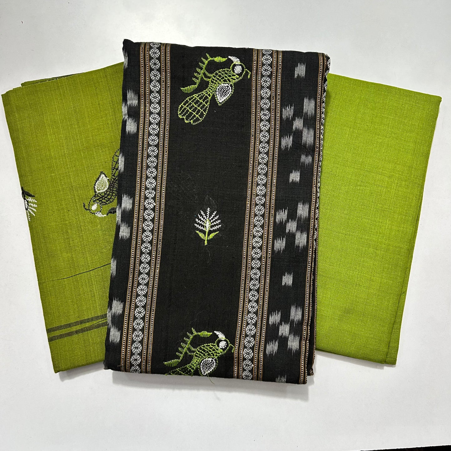 Odisha Handloom Sambalpuri Ikkat cotton design ladies unstitched dress set