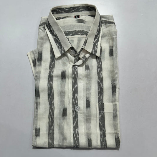 Odisha Handloom Pure Cotton Nuapatna Half Shirt for Men