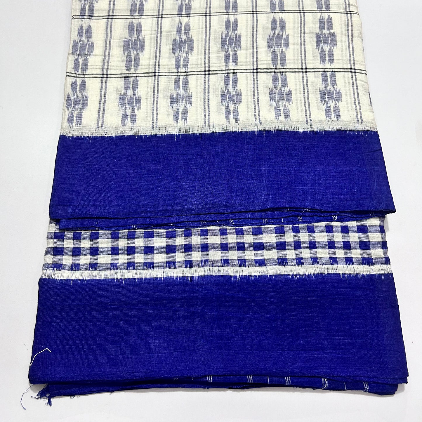 Odisha Handloom Ikkat cotton blue color saree for women from nuapatna