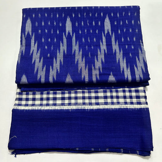 Odisha Handloom Ikkat cotton blue color saree for women from nuapatna