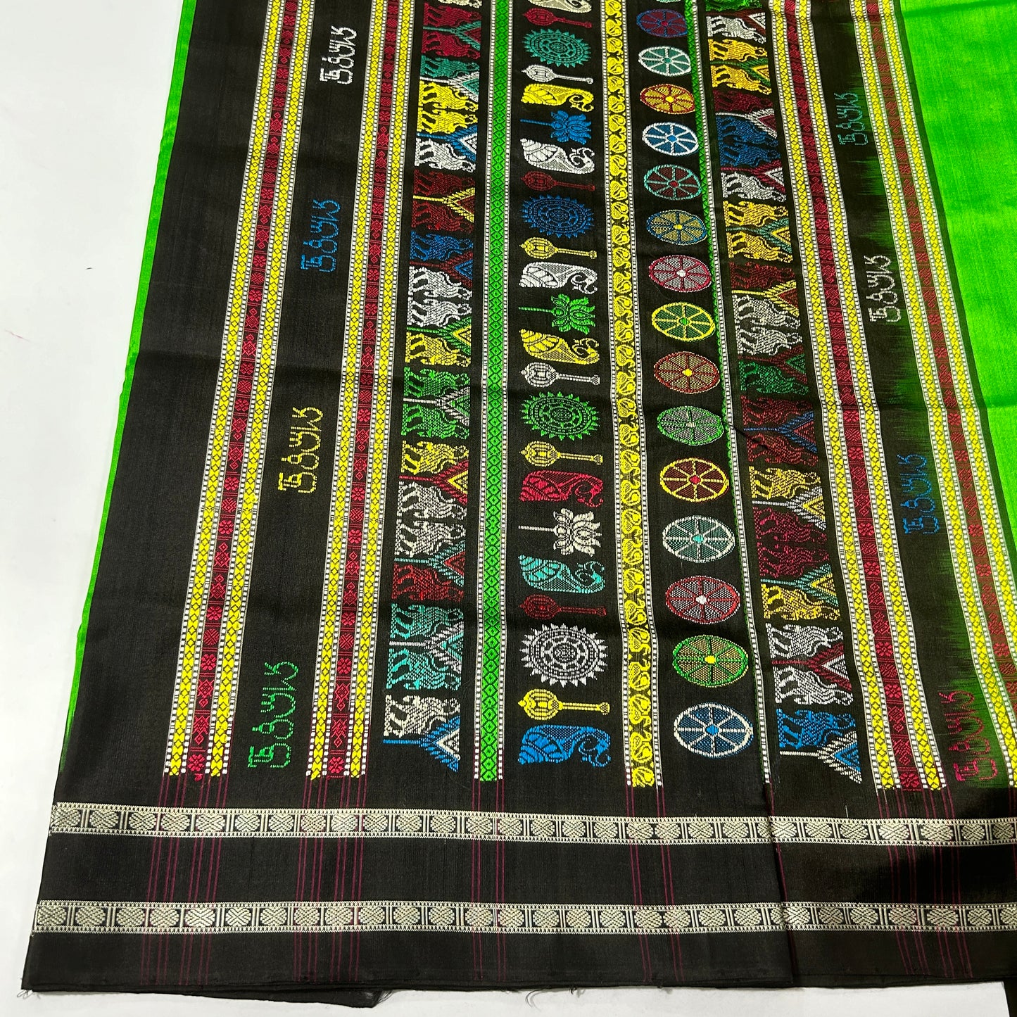 Odisha Handloom Bomkai Special Design Silk Saree from Sonepur