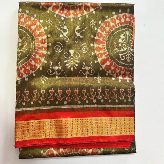 Odisha Sambalpuri Handloom Pure Tissue Saree for Bridal Wear from Sonepur