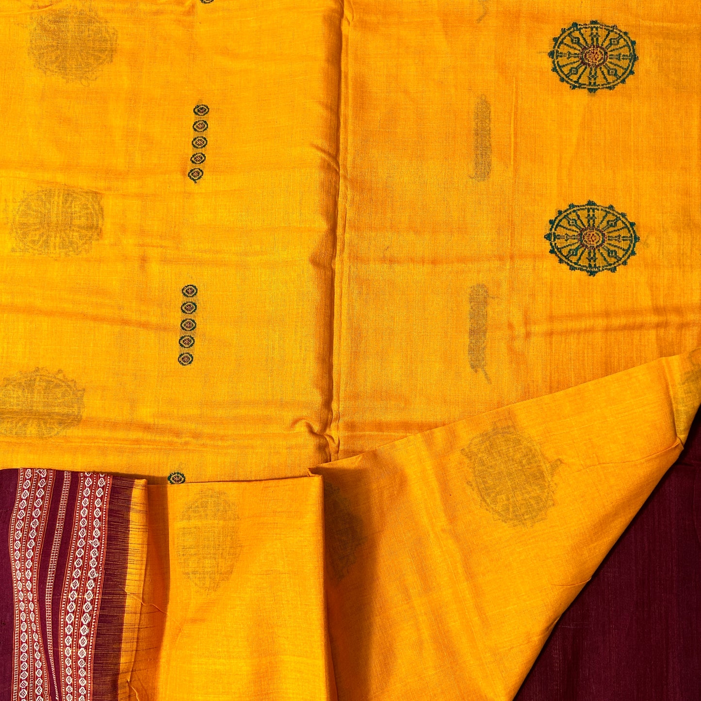 Odisha Handloom Pure Cotton Bomkai Saree for Mother's Gift from Boudh