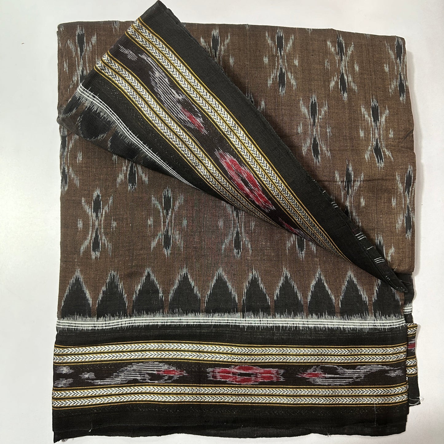 Odisha famous Nuapatna Handloom bandha Cotton Ikat Saree with new motifs on body