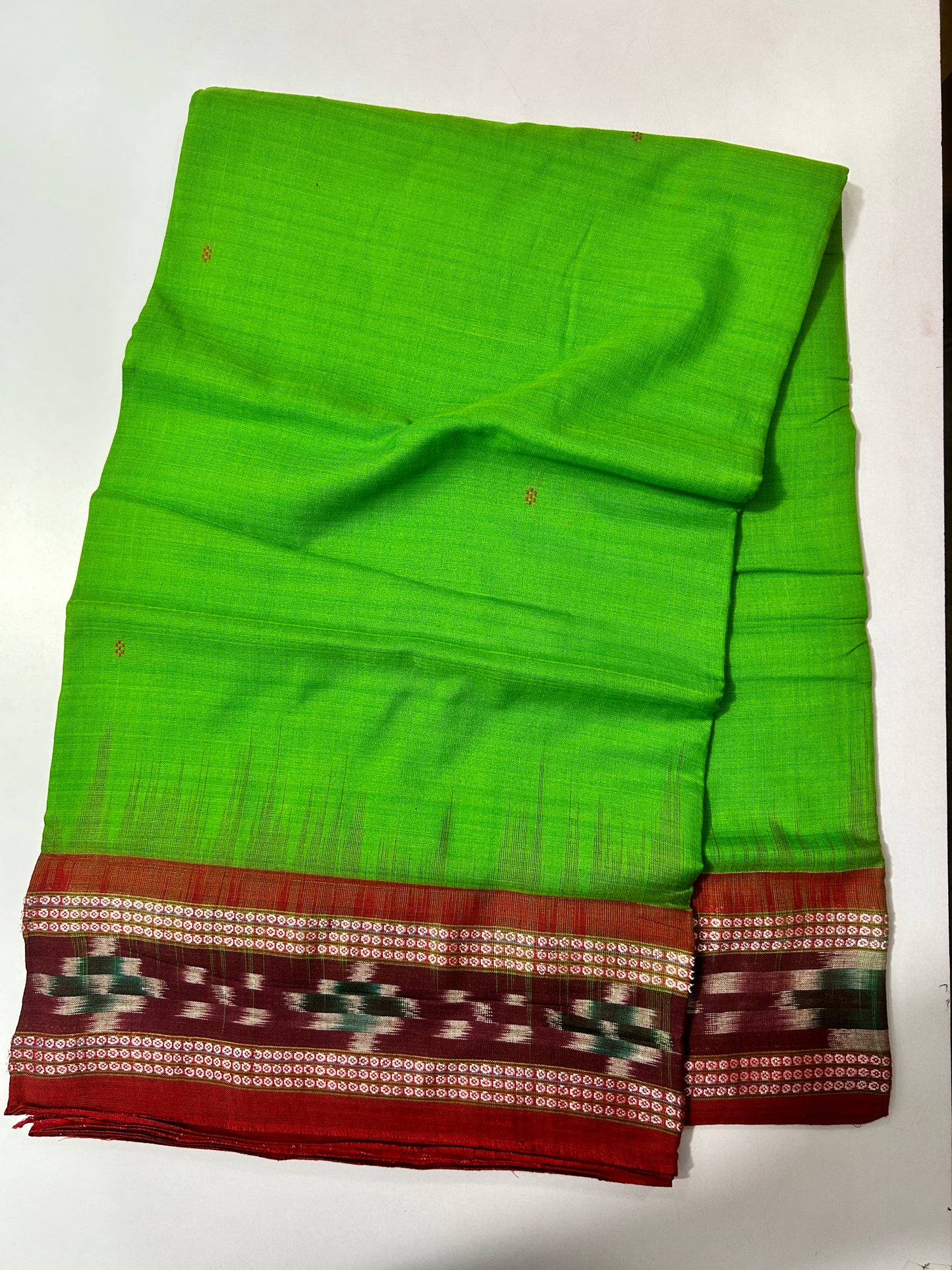 Buy Nuapatna Saree: Odisha handloom Authentic Mercerized Cotton plain Sari for Grand Mother