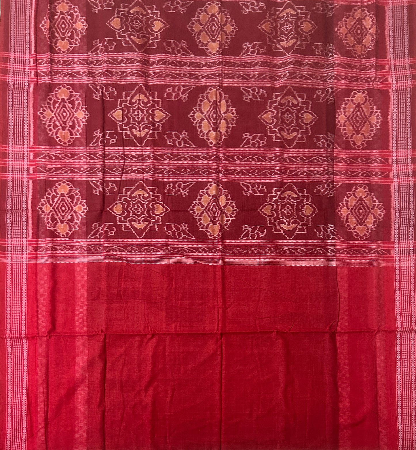 Odisha Handloom Sambalpuri Temple design Cotton Saree for wedding party from Sonepur