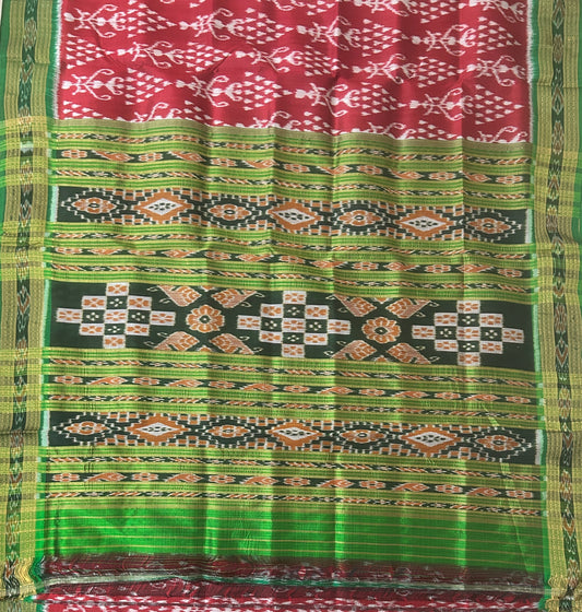 Odisha Handloom Nuapatna Khandua Ikkat Silk Saree for Wedding Gift