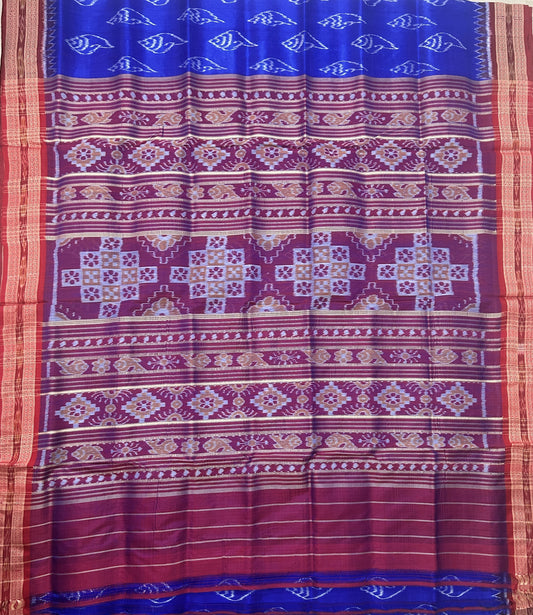 Buy Odisha khandua handloom nuapatana ikat silk saree for office