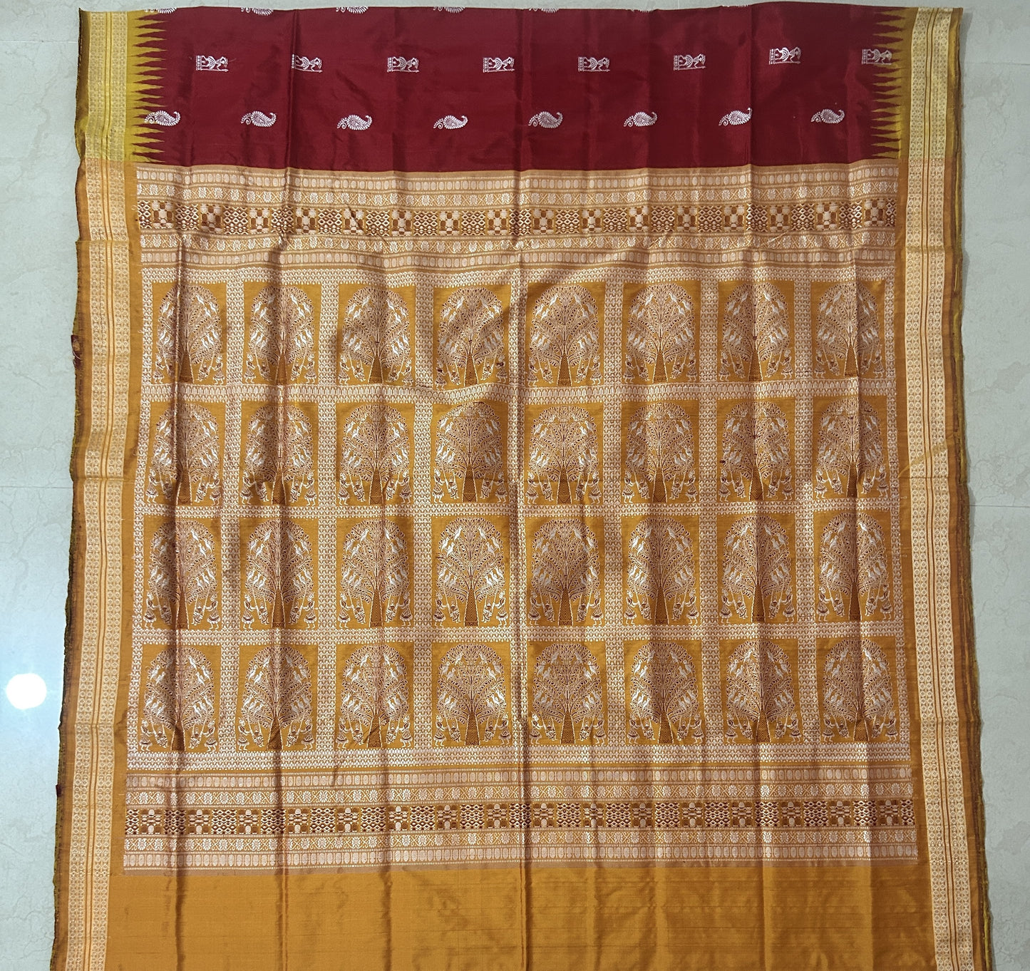 Order New Design Sambalpuri Saree made on Pure Silk from Odisha handloom weavers