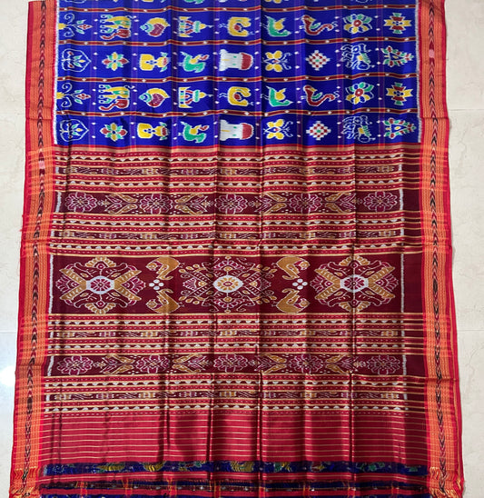 Buy Odisha handloom nuapatna pure mulberry silk bandha nabakothi saree for women