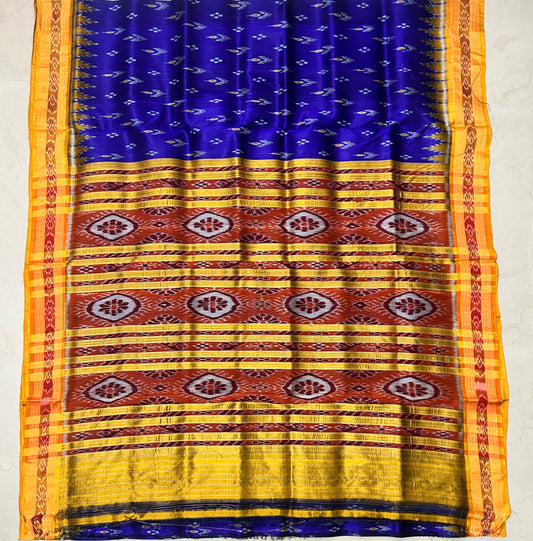 Buy Original Silk Odisha Handloom Nuapatna ikkat flower motif design saree