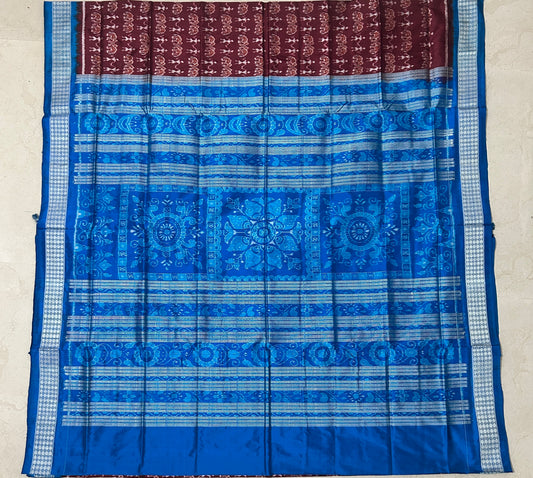 Odisha Handloom Sambalpuri  Ikat Bomkai work Pure  Silk handwoven saree