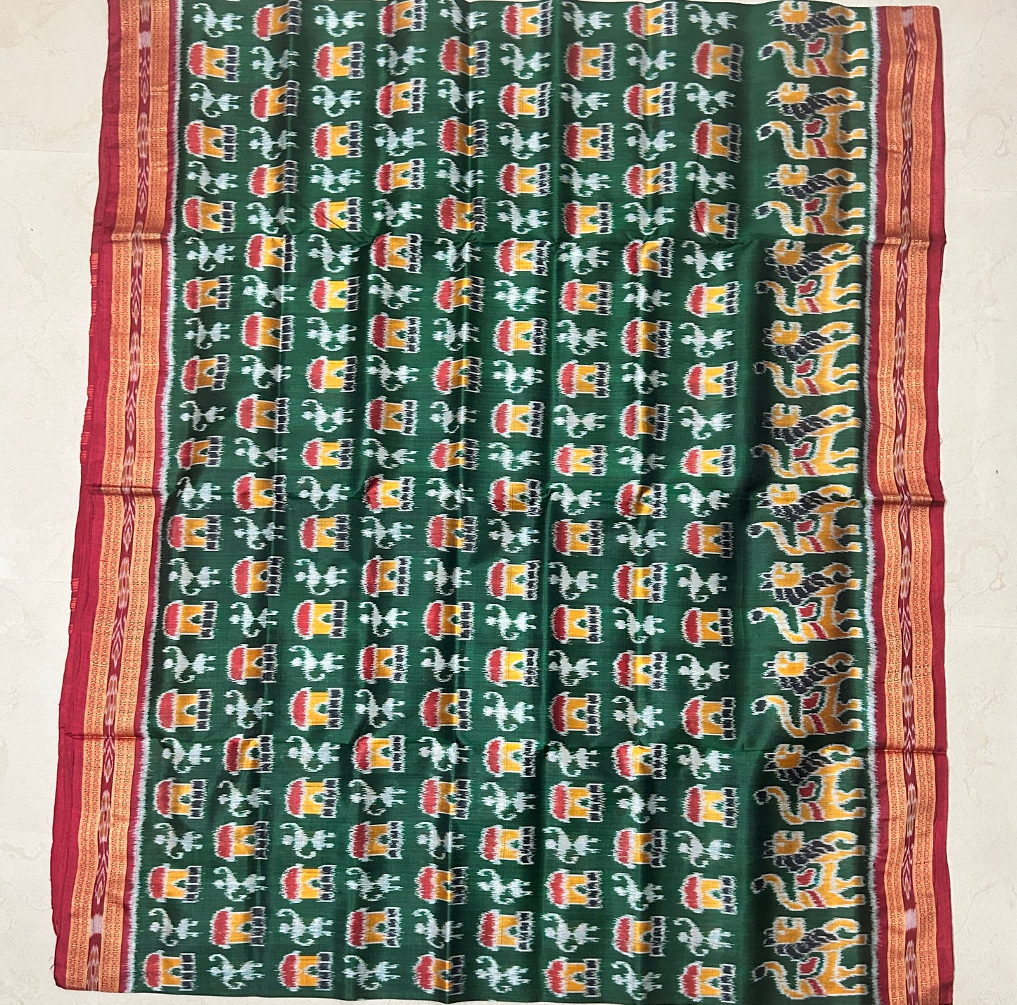 Buy Nuapatna Khandua Silk Saree | Odisha Handloom Pure bandha Design Pata Sari